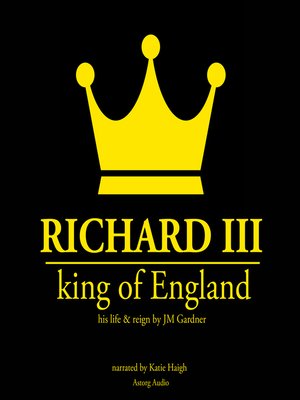 cover image of Richard III, King of England